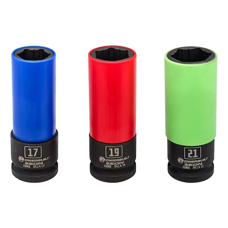 Powerbuilt 3Pc Metric Zeon Wheel Socket Set 941437